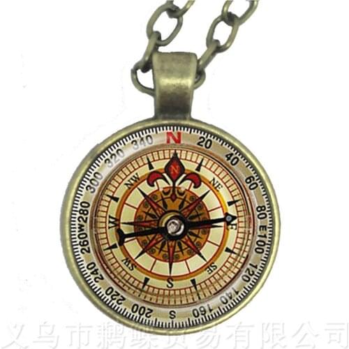 2018 New Compass Necklace Back To School Gift Graduation Gift Go In The Direction Of Your Dreams Sweater chain