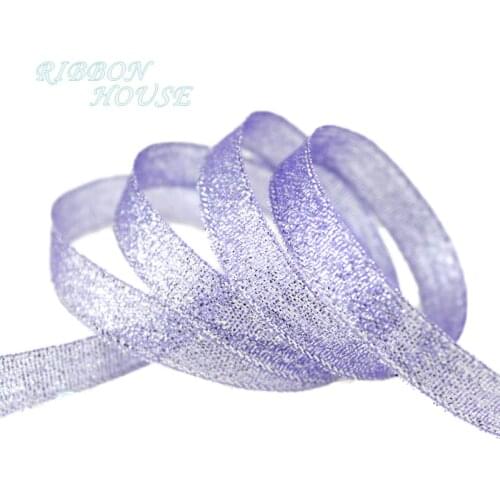25 yards/roll) 3/8''(10mm) Lavender Metallic Glitter Ribbon Colorful gift package ribbons wholesale