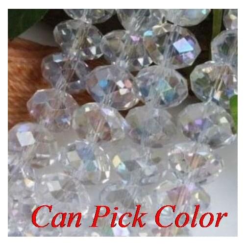 8mm 300Pcs/lot frehr3ng austrian loose strand Mixed Faceted Rondelle Glass Beads spacer Bracelet jewelry