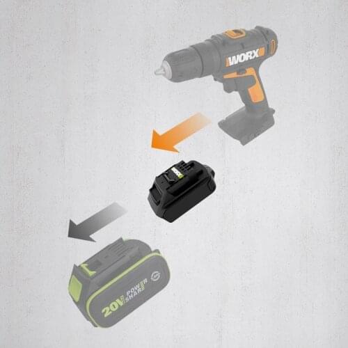 WORX 20V Lithium Battery Converter Adapter WA4600 WA4601 WA4602 Between 20v Green and Orange Platform