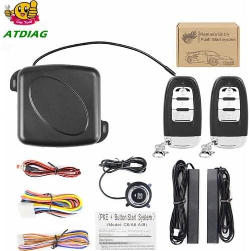 Auto Car Alarm Car Engine Push Start Button RFID Lock Ignition Starter Keyless Entry Start Stop Immobilizer Anti-theft System