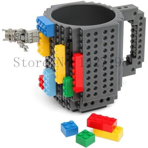 Free Shipping 120pcs/lot 12oz Choice Thinkgeek Personal Creative Funny DIY Puzzle Blocks Build-on Brick Mug Cup 350ML