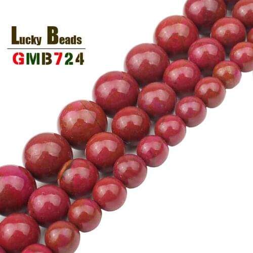 Natural Stone Beads Red Jaspers Round Loose Spacer Beads For Jewelry Making DIY Bracelet Necklace Accessories 15'' 6/8/10mm