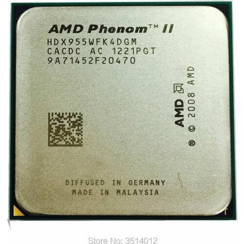 AMD Phenom II X4 955 3.2 GHz 95w Quad-Core CPU Processor HDX955WFK4DGM/HDX955WFK4DGI Socket AM3