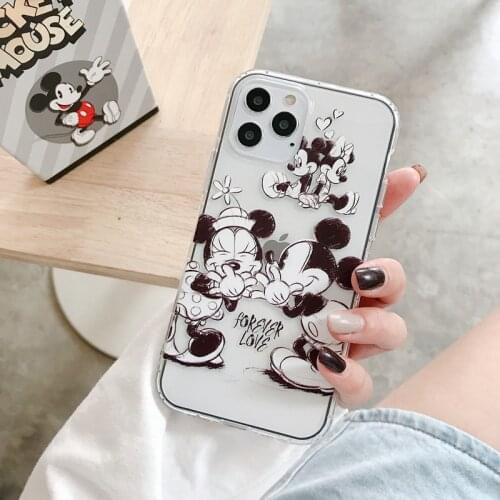 DISNEY Mickey Silicone Case for IPhone 11 Pro Xs Max FOR IPhone 12 12PRO 12PROMAX Official Liquid Silicon Full Cover ZT0420-2