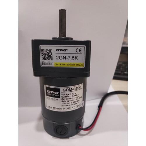 GPG dc motor 2gn-7.5k 12V 3.846A 30W 1800RPM 0.159NM
