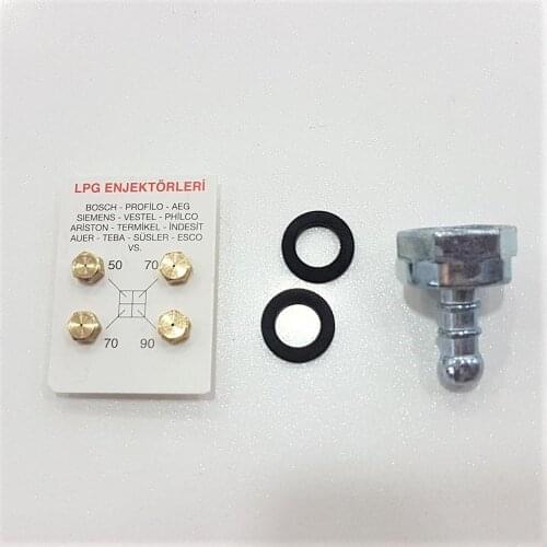 Lpg Cooker Nozzle Injector 4 Pcs Set And Elbow Gasket All Brands