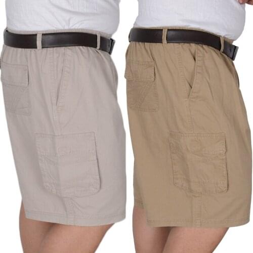 HOT2020 Outdoor summer Fertilizer increased cotton shorts elastic waist Cargo Jogging Loose Exercise Shorts plus size 12XL