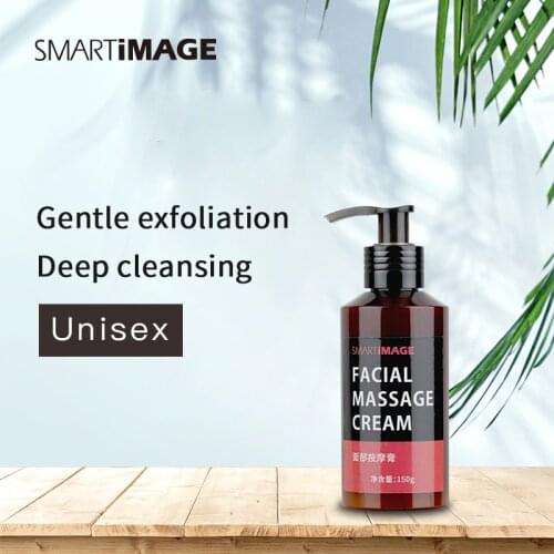 China high quality whitening exfoliating face scrub pore cleansing facial massage cream with Walnut shell 150ml