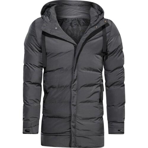 Men Outdoor Winter Long Section Down Coat Thicken Thermal Windproof Scratchproof Hooded Jackets Climbing Camping Hiking Jackets