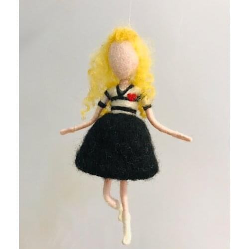 Fairy Needle Felting Kit for Beginners 15cm Height Elf Wool Felt Kit Doll Sewing Kit DIY Set Felting Gift Video Instruction