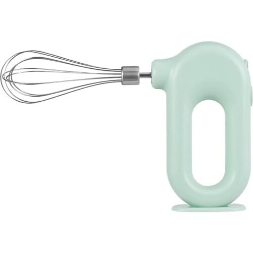 A Set Rechargeable Electric Whisk Household Small Butter Automatic Whisk Cake Baking Mini Kitchen Handheld Mixer Green