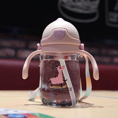 New 350ML Baby Water Bottles Infant Newborn Cup Children Learn Feeding Straw Juice Drinking Bottle BPA Free for Kids