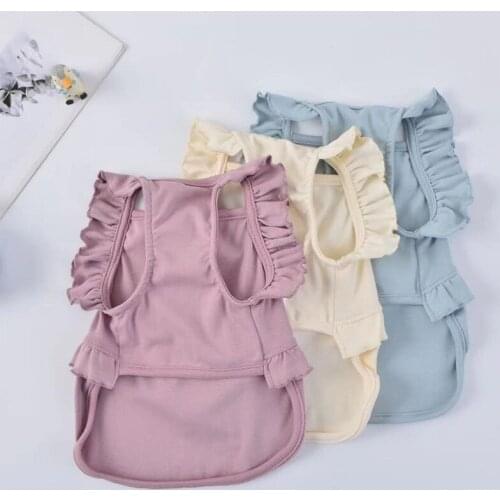 Cartoon Dog Clothes Lace Clothing for Dogs Dress Super Pet Outfits Small Cute Spring Summer Print Solid Color Girl Ropa Perro