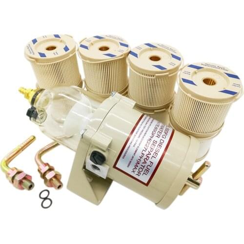 ONE 500FG ASSEMBLY FUEL WATER SEPARATOR +8 PCS 2010TM(10micron) FOR RACOR FREE SHIPPING