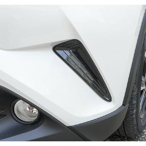 Fit For Toyota C-HR CHR 2016 2017 2018 ABS Carbon Fiber Front Fog Light Lamp Cover Trim 2pcs