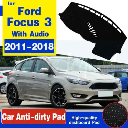Anti-Slip Mat Dashboard Cover Pad Sunshade Dashmat Car Accessories For Ford Focus 3 2011 2012 2013 2014 2015 2016 2017 2018 Mk3