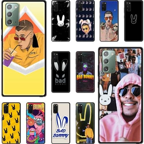 Shockproof Cover for Samsung Galaxy Note 20 Ultra 10 Lite 8 9 S20 FE S21 S10 S9 Phone Case Silicone Shell Bad Bunny Funda Coque