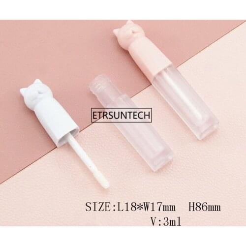 100pcs 3ML Mini Refillable Bottle Empty lip gloss tube lip balm bottle container Beauty Tool F3405