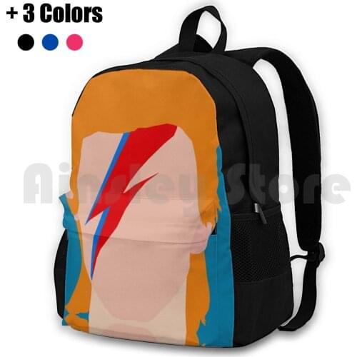 David Bowie Minimalistic Faceless Art Outdoor Hiking Backpack Waterproof Camping Travel David Bowie Minimalistic Faceless Music