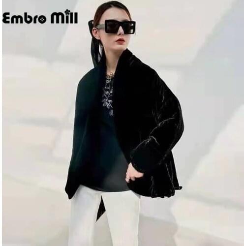 Autumn And Winter New Original Design Stand Collar Silk Velvet +Belt Street Style Short Lady Thicken Cotton Coat S-XL