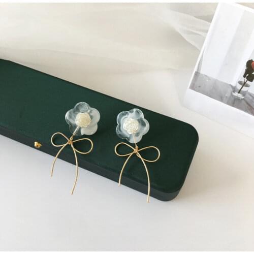 Cute Beautiful Bowknot Big Designer Earrings Hyperbole Flowers Girls Boho Earrings