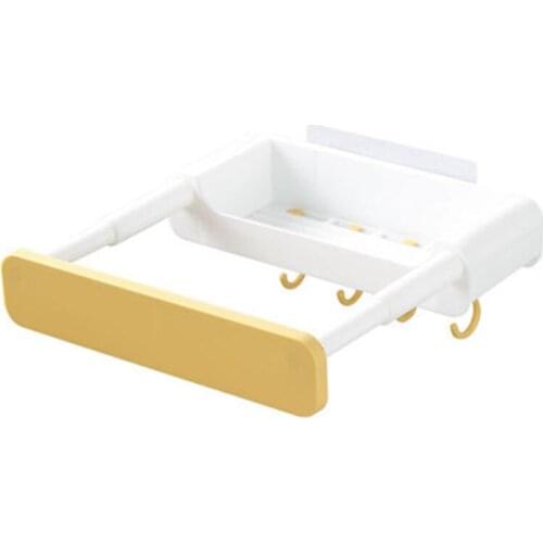 Washbasin Rack Telescopic Hole-Free Toilet Rack Bathroom Hanging Washbasin Shelf Storage Rack