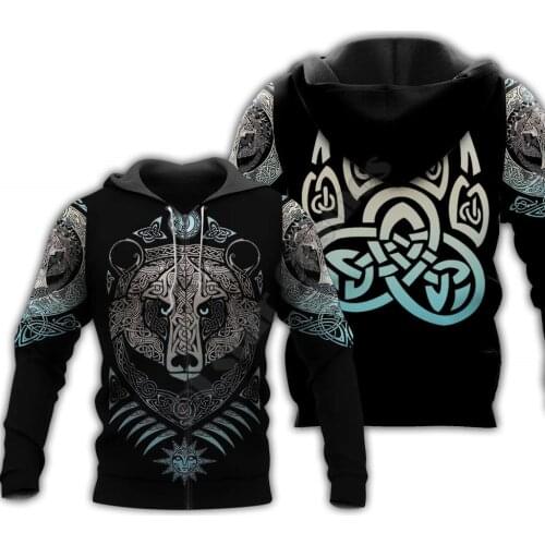 Animal Bear Tattoos 3D Printed Hoodies Harajuku Fashion Sweatshirt Women Men Casual Pullover sudadera hombre 03