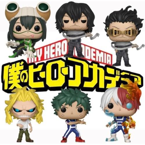 Funko Pop Anime My Hero Academia Deku Training Katsuki All Might Weakened TODOROKI Tsuyu Vinyl Figure Collection Model Toys