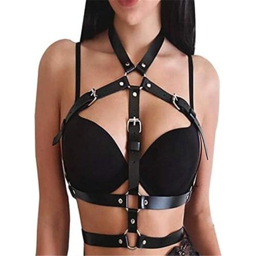 Cosplay Fun Sexy Chest Waist Punk Fashion Goth Body Body Chain Bra Top Belt Witch Gothic Metal Girl Jewelry Accessories Bikini