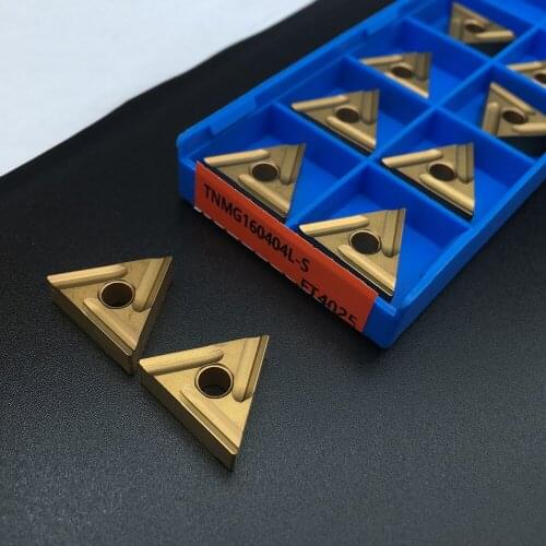 10PCS TNMG160404 L S FT4025 High Quality External Turning Tools Carbide Inserts Blade Lathe Cutter Turning Tool for Steel