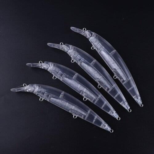 11cm 37g Blank Unpainted Bait DIY Pencil Minnow Crankbait Wobbler Unpainted Lure Freshwater Fishing Blank Hard Lures Isca Pesca