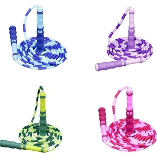 2.8M jump Skipping skip Rope PVC beginner Soft Beaded beading beads basic tangle free Segmented Fitness yoga rope Exercise
