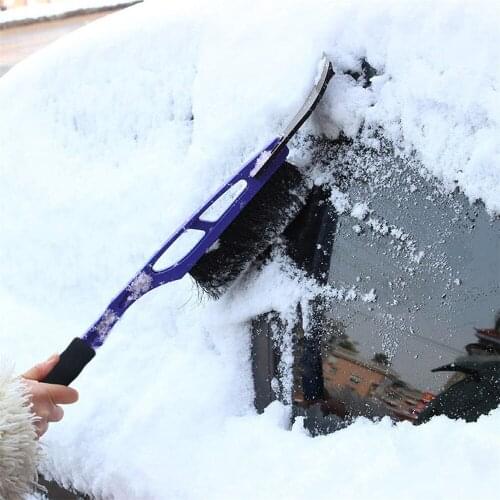 2-in-1 Ice Scraper with Brush For Car Windshield Car Ice Scraper Snow Remover Shovel Windscreen Deicing Cleaning Scraping Tool