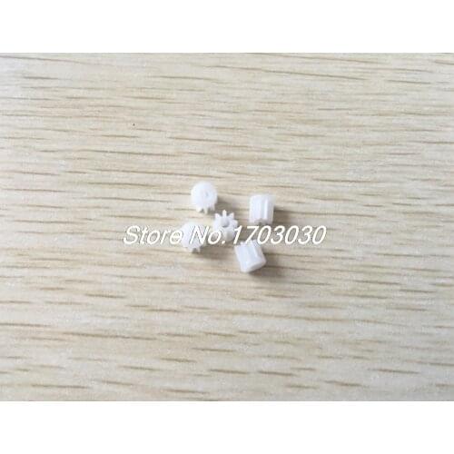 20 Pcs 5mmx2mm 8 Teeth Plastic Gear for Car Model Motor Gearbox Shaft