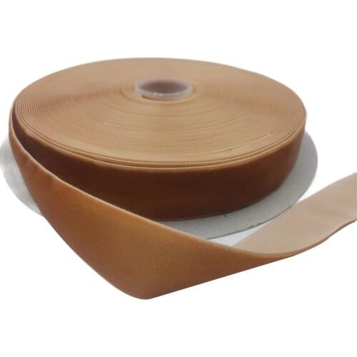 25MM Ginger Color Nylon Single Sided Velvet Ribbon for Wedding Decoration Gift Wrapping DIY Hair Bowknot Sewing 25yards Roll