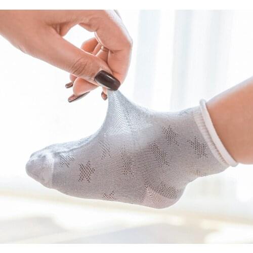 3 Pairs Lot Newborn Infant Short Socks Toddler Kids Girl Boy Children Summer Cotton Mesh Thin Cute kawaii Socks Baby Accessories