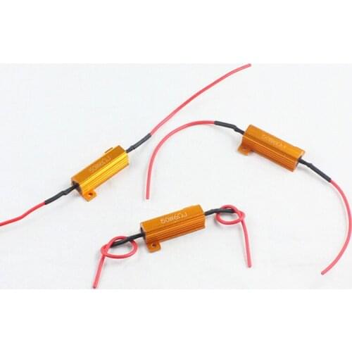 50W 6 ohm Load Resistor 50W 6ohm Load Resistor Fix LED hid Bulb Fast Hyper Flash led Turn Signal Blink