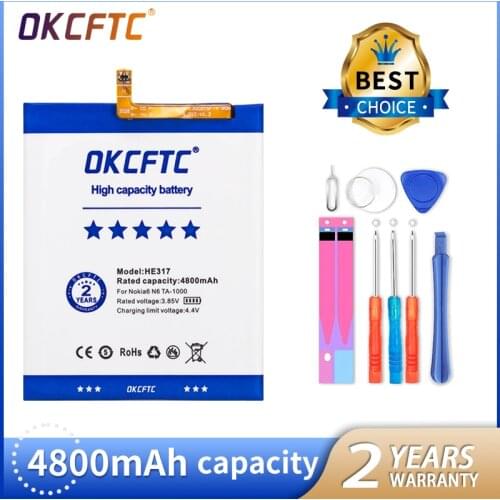 OKCFTC HE317 4800mAh Battery for Nokia 6 for Nokia6 N6 TA-1000 TA-1003 TA-1021 TA-1025 TA-1033 TA-1039 Batteries