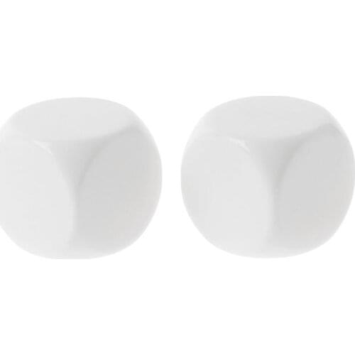 2pcs 30mm Acrylic Blank Dice Kids DIY Toy Write Painting Graffiti Family Board Games