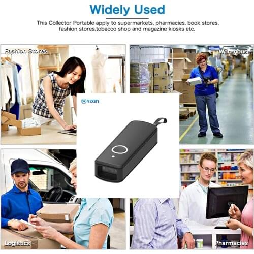 Mini Wireless Barcode Scanner 1D Bluetooth Portable USB CCD Image Reader For Warehouse Logistics Restaurant
