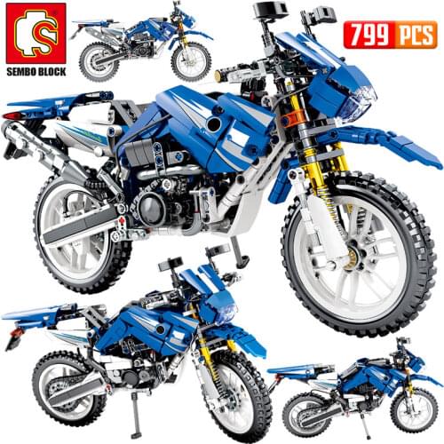SEMBO New 799PCS City Moto Racing Motorbike Building Blocks Electric Motorcycle Vehicles Bricks Toys Gifts For Children