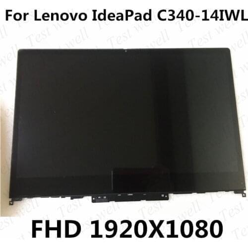 For ideapad C340-14IWL 81N4 C340-14API 81N6 C340-14IML 81TK Lenovo Laptop LCD Touch Screen Assembly Bezel 1366*768 FHD 1920*1080