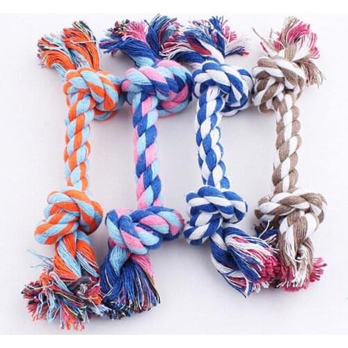 Dog Toys Puppy Cotton Braided Bone Rope Clean Molar Chew Play Toy Dog Supplies Pet Products