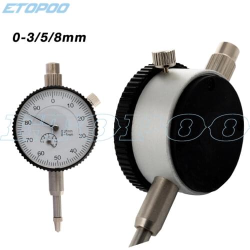 0-5mm index dial indicator with ear cover 5mm Mechanical dial gauge with small diameter 41mm