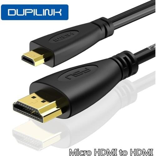 Micro HDMI to HDMI Cable Gold-Plated 1m 1.5m 1.8m 3m 5m Micro HDMI Cable Adapter For TV XBox Tablet Camera Type D Phone