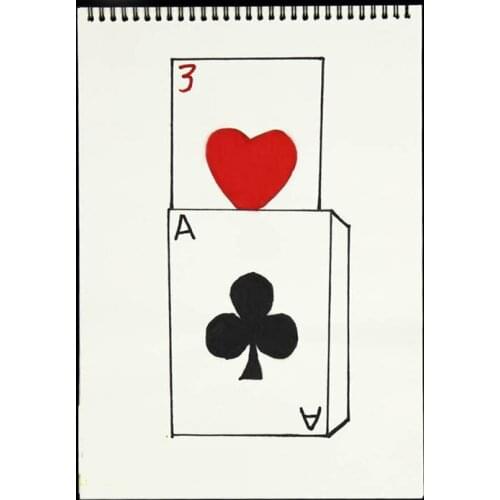 Cardiographic Exclusive Rise Card Prediction( 390*260MM ) Magic Tricks Stage Gimmick Props Magie Comedy Mentalism