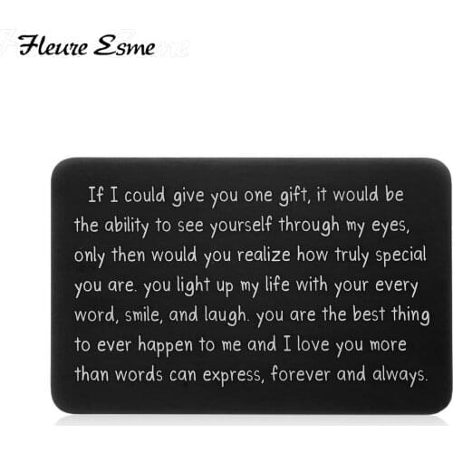 Wallet Insert Card Gifts for Him Men Husband Valentine From Wife Girlfriend Boyfriend Anniversary Birthday Gift for Groom Fiance