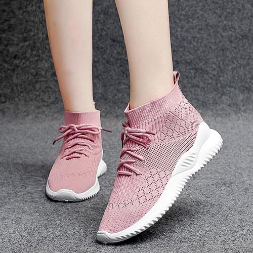Women Shoes Flats Fashion Casual Ladies Shoes Woman 2020 New Lace-Up Mesh Breathable Female Sneakers Zapatillas Mujer Feminino