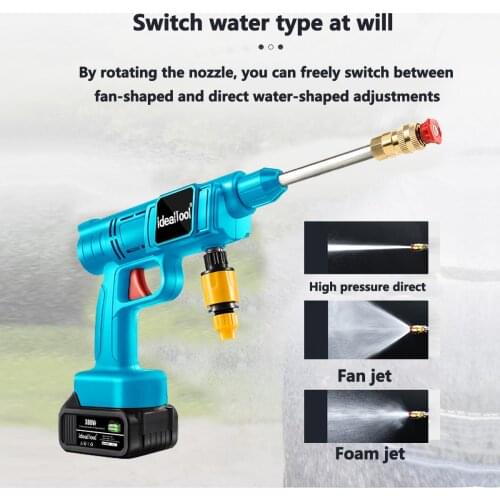 Cordless Car Washer High Pressure Washer Spray Water Gun Cleaner Car Wash Pressure Water Cleaning Machine for Makita 18V Battery